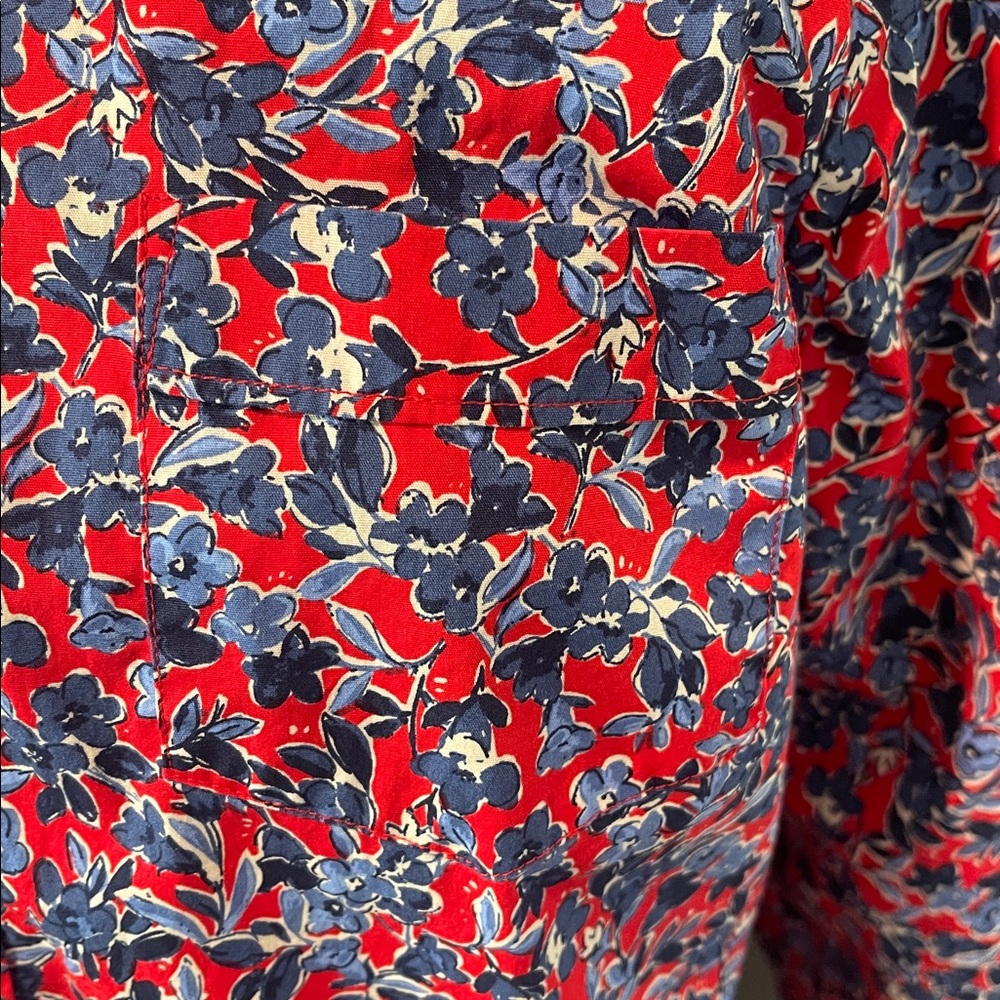 J.Crew Cotton Floral Preppy Button Down Shirt Size M - Picture 4 of 8